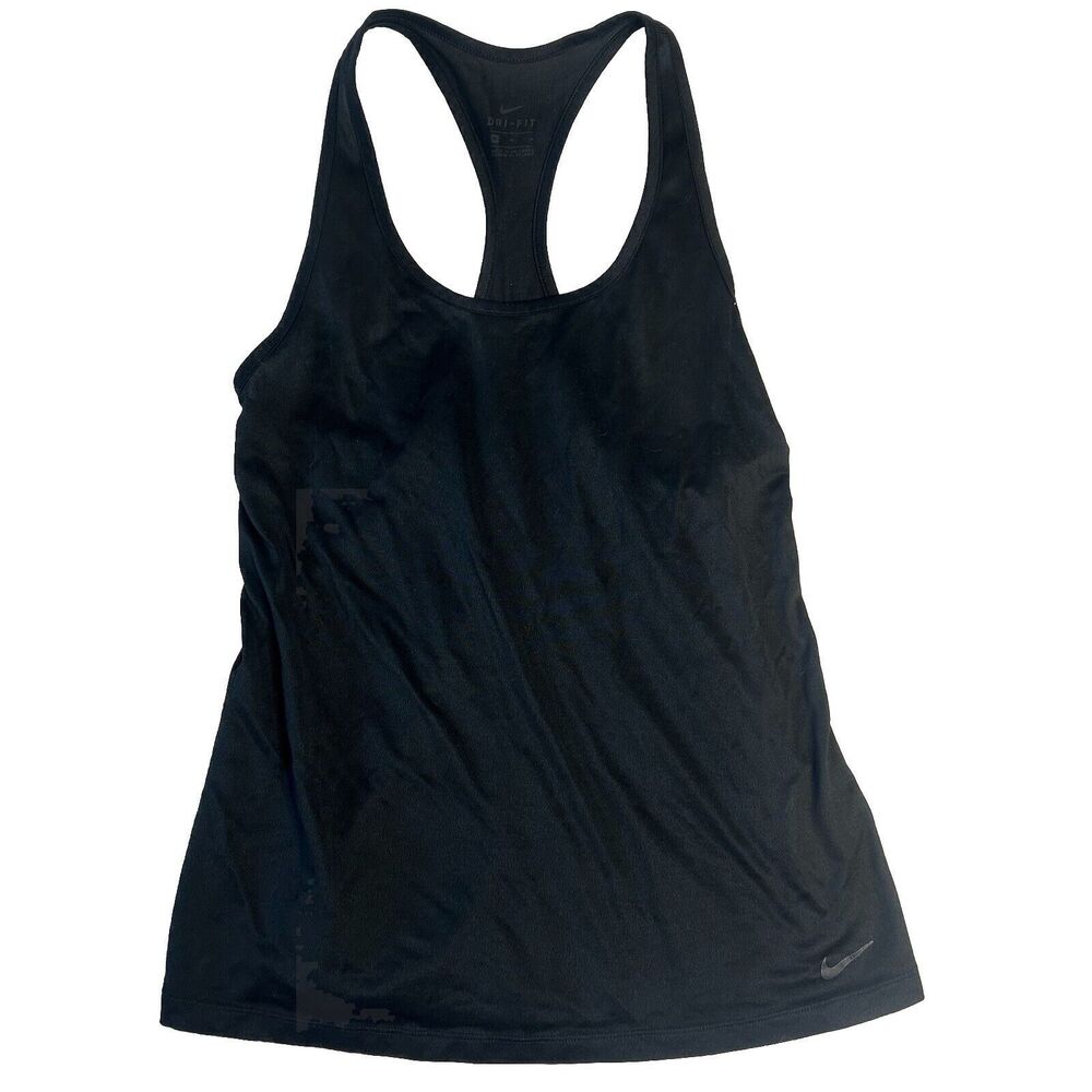 Nike Dri Fit M Black Halter Tank Top Athletic Gym Summer Running Jogging